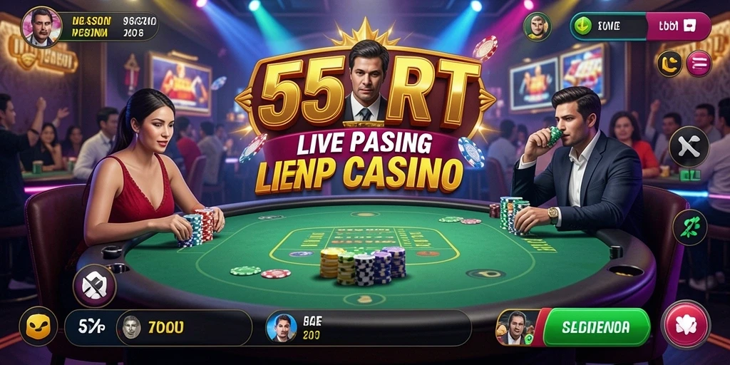 Screenshot menarik dari gameplay Live Casino di 55RT.