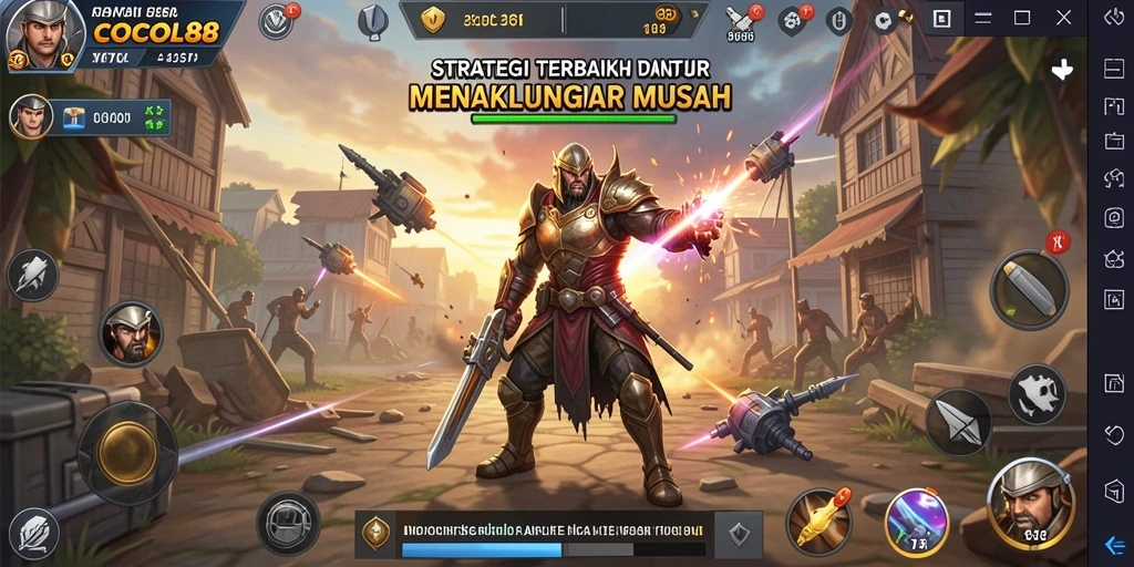 Tampilan gameplay COCOL88 dengan grafis strategi yang menarik.