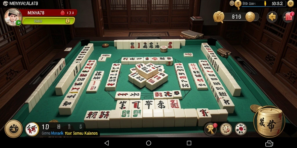 Screenshot gameplay MENYALA78 menampilkan papan Mahjong yang menarik dan penuh warna.