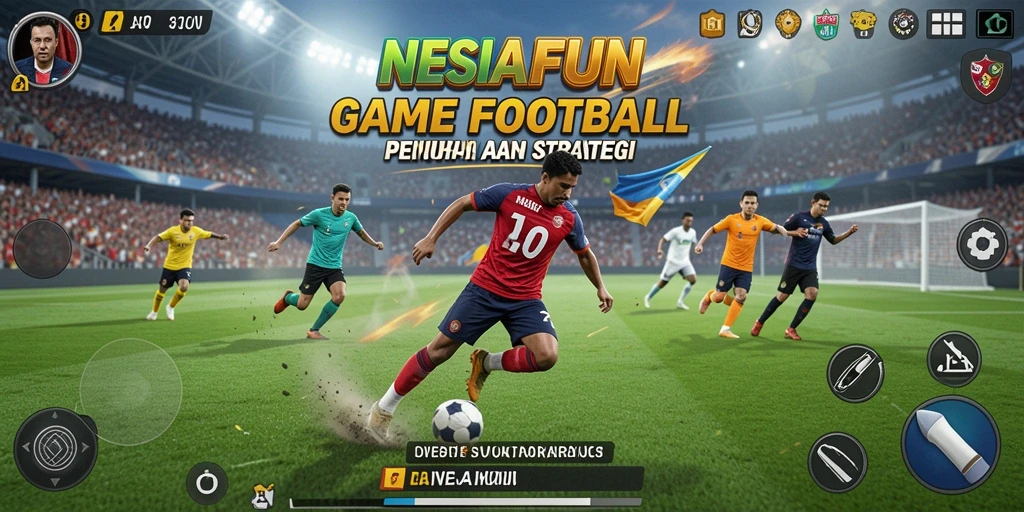 Tampilan gameplay NESIAFUN dengan aksi pertandingan seru.