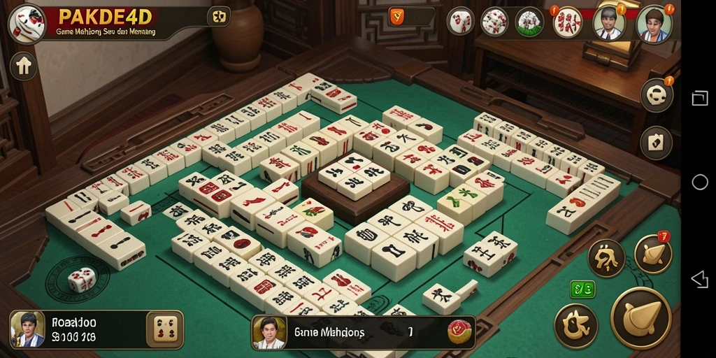 Screenshot gameplay PAKDE4D menampilkan aksi mencocokkan ubin Mahjong yang menarik.