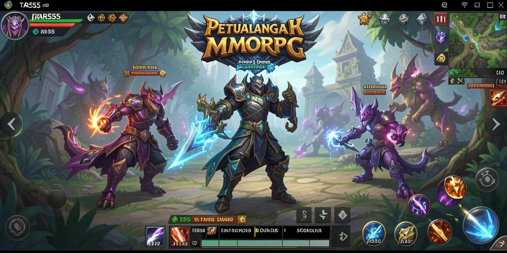 Gameplay seru dan interaktif dari TAR555 dalam dunia MMORPG.