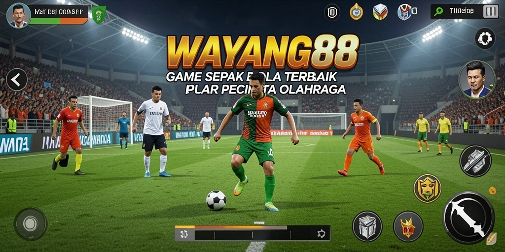Tampilan mendebarkan dari pertandingan sepak bola dalam WAYANG88.